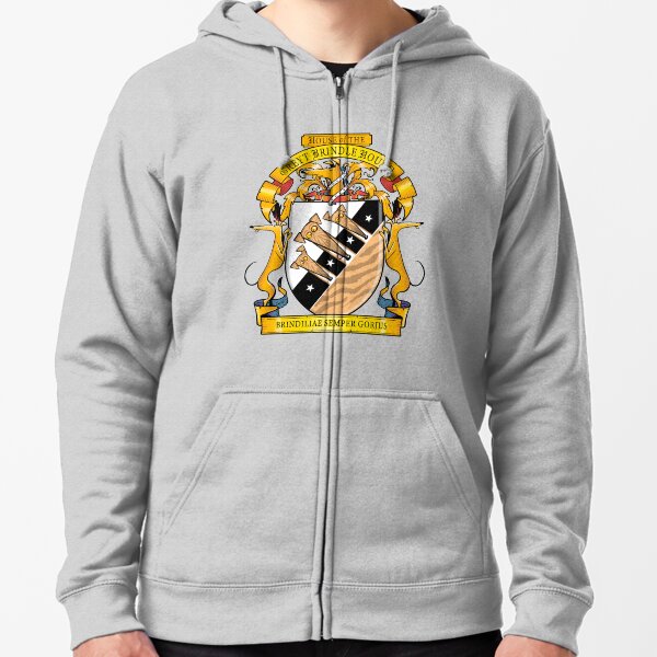 Greyhound Heraldry: Greyt Brindle Hound Zipped Hoodie