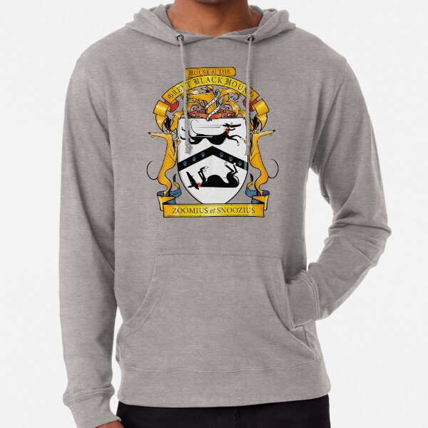 Greyhound Heraldry: Greyt Black Hound Lightweight Hoodie