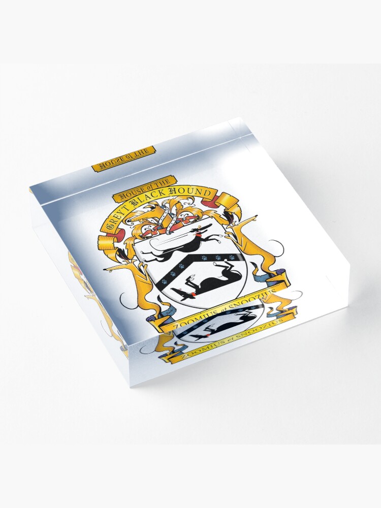 Alternate view of Greyhound Heraldry: Greyt Black Hound Acrylic Block