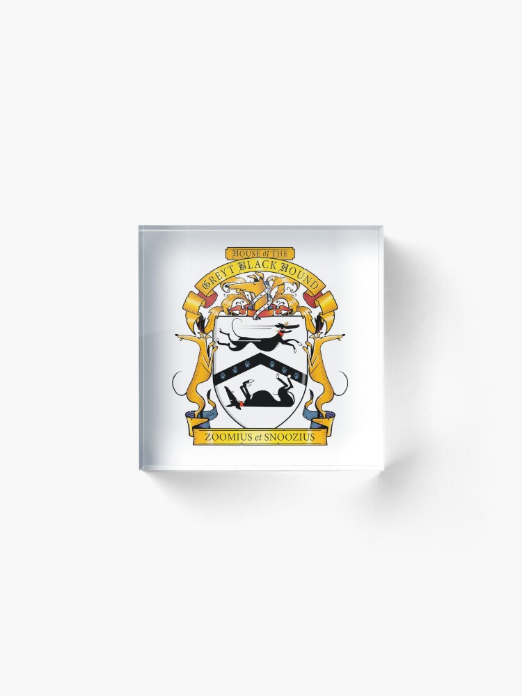 Alternate view of Greyhound Heraldry: Greyt Black Hound Acrylic Block