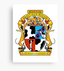 Greyhound Heraldry: Greyt Cow Hound Canvas Print