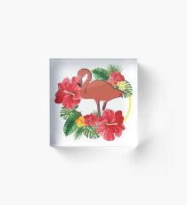 Tropic Flamingo Acrylic Block