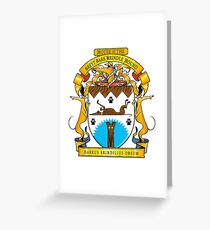 Greyhound Heraldry: Greyt Dark Brindle Hound Greeting Card