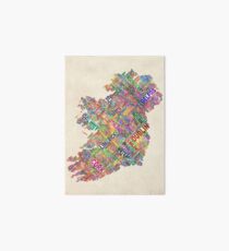 Ireland Eire City Text map Art Board