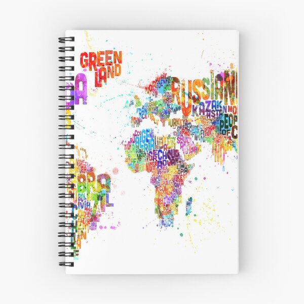 Item preview, Paint Splashes Text Map of the World designed and sold by ArtPrints.