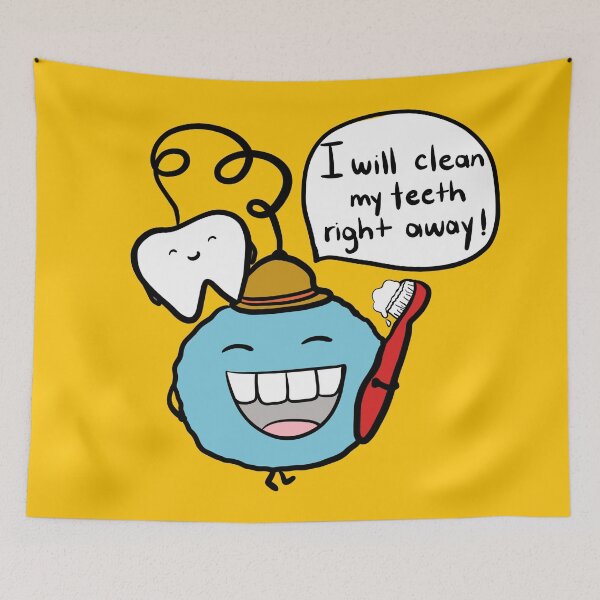 Item preview, Blue Bubble and Molar (How do I brush my teeth?) Book Character designed and sold by Happimola Designs.