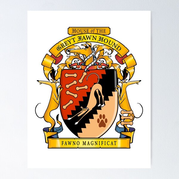 Item preview, Greyhound Heraldry: Greyt Fawn Hound designed and sold by RichSkipworth.