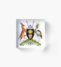 Uganda Coat of Arms Acrylic Block