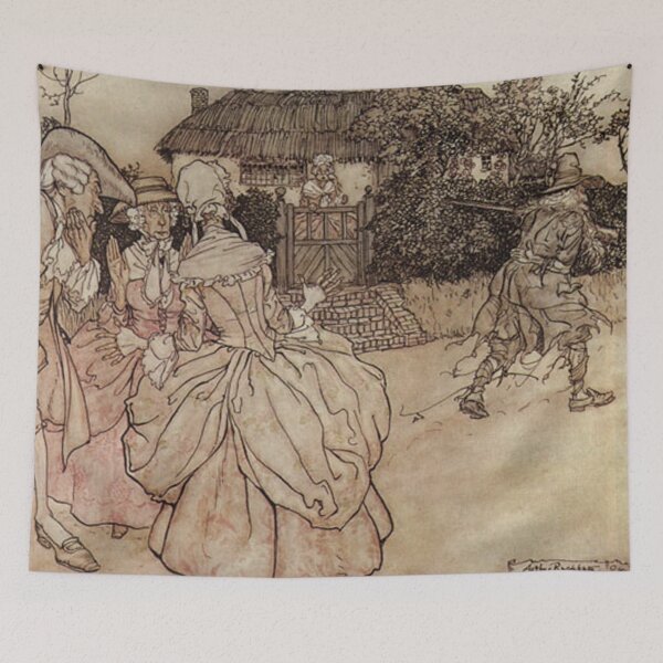 Aperçu de l'œuvre Scène de Ripp van Winkle - Arthur Rackham créée et vendue par Vintage Designs +.