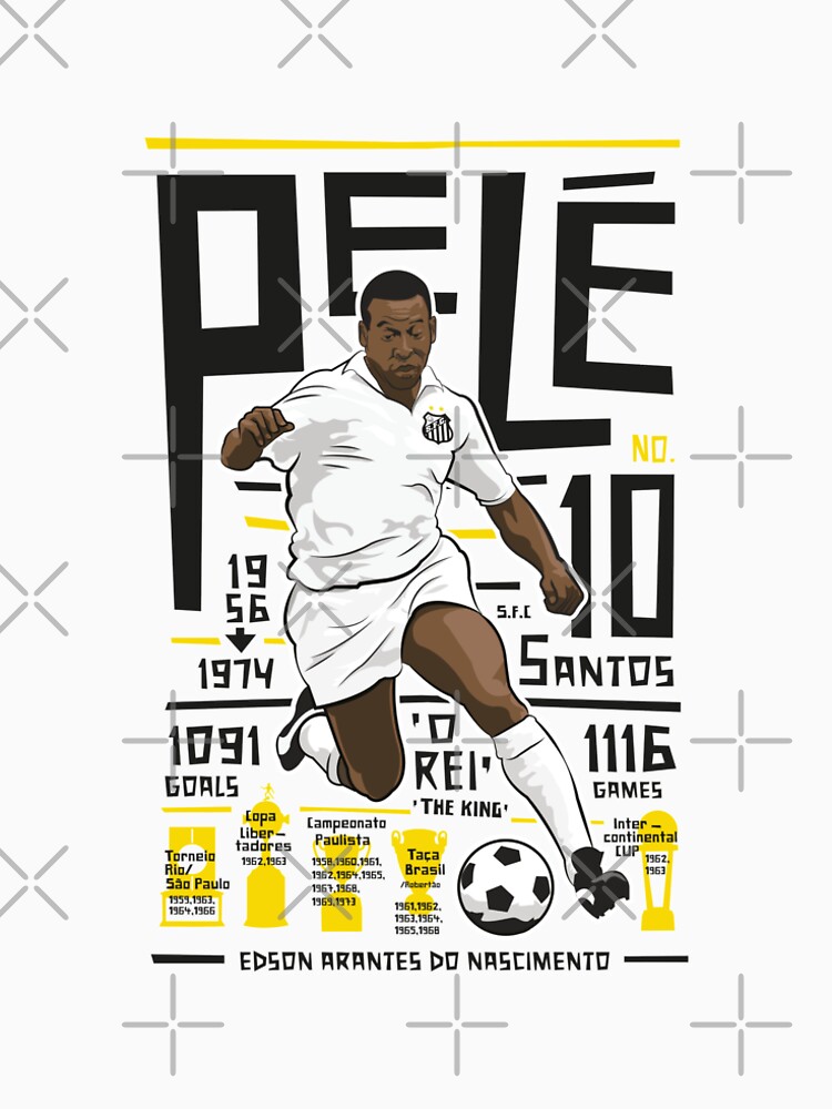 "Pelé Santos FC" Tshirt by Kierancdesign Redbubble