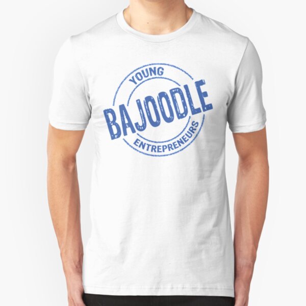 Blue bajoodle logo Slim Fit T-Shirt