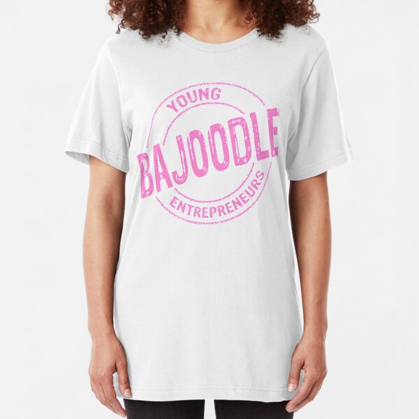 Pink bajoodle logo Slim Fit T-Shirt