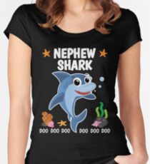 Nephew Shark T-shirt Doo Doo Doo Shark Family Shirt Women's Fitted Scoop T-Shirt