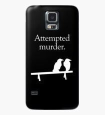 Funda/vinilo para Samsung Galaxy Intento de asesinato (diseño blanco)