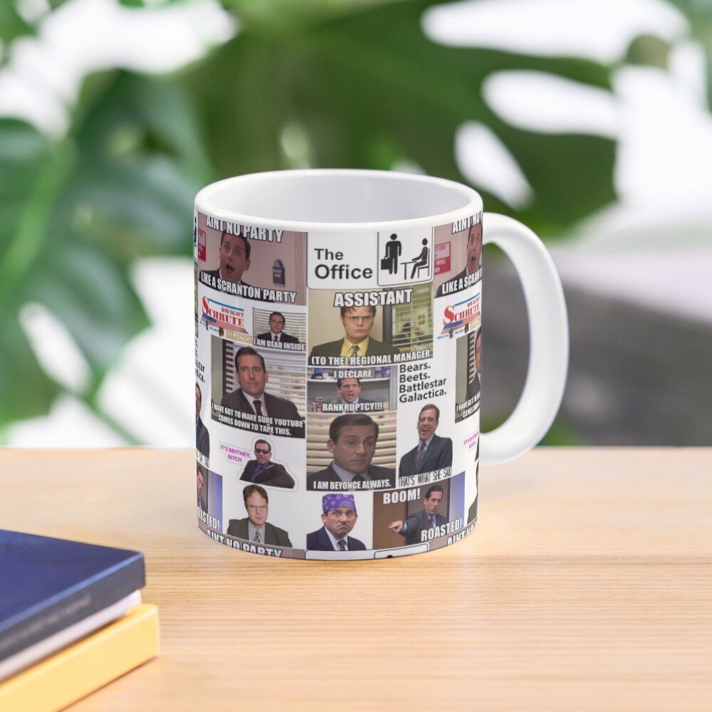 The Office US Montage, Dwighst Schute, Michael Scott, Gifts, Collage Mug