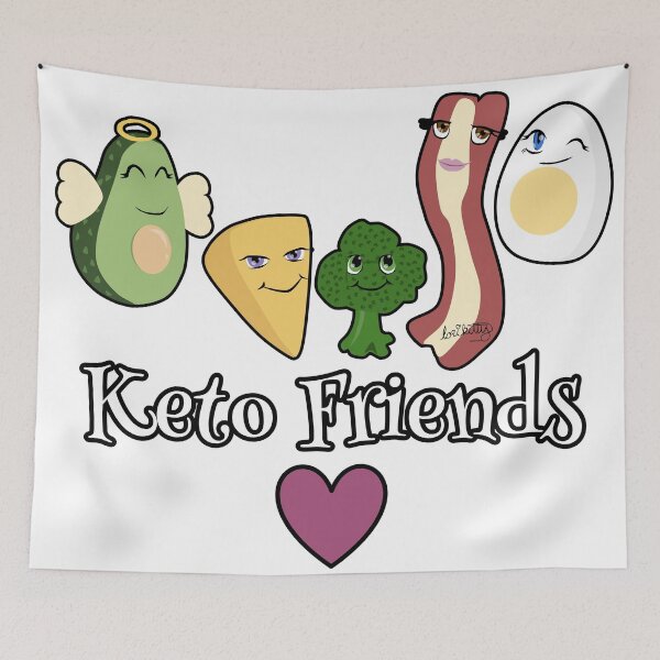 Item preview, Keto Friends - Avocado, Cheese, Broccoli, Bacon and Egg designed and sold by lorikitty.