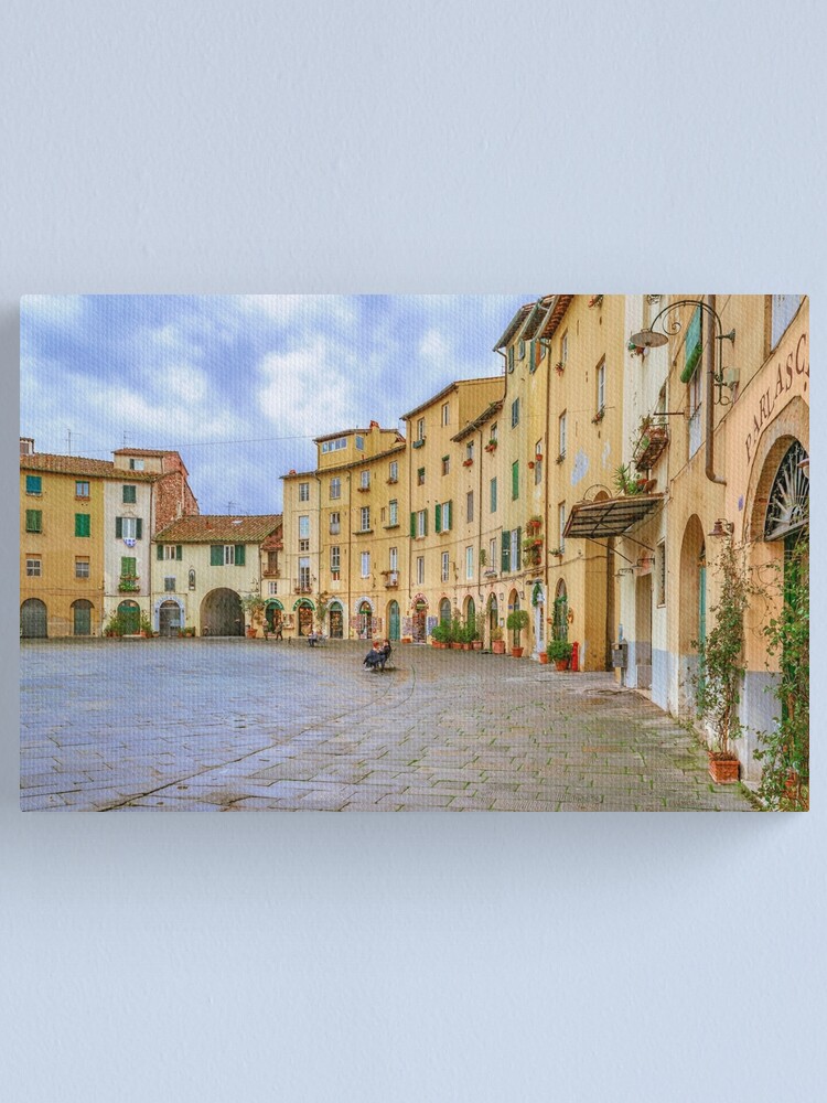 "Piazza Anfiteatro, Lucca City, Italy" Canvas Print for Sale by
