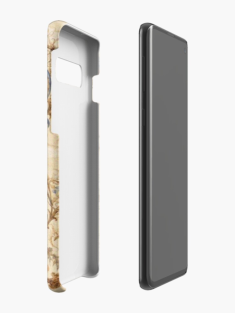 Alternate view of FANTASTIC ANIMALS Medieval Bestiary and Floral Swirls Antique Brown Parchment Case & Skin for Samsung Galaxy