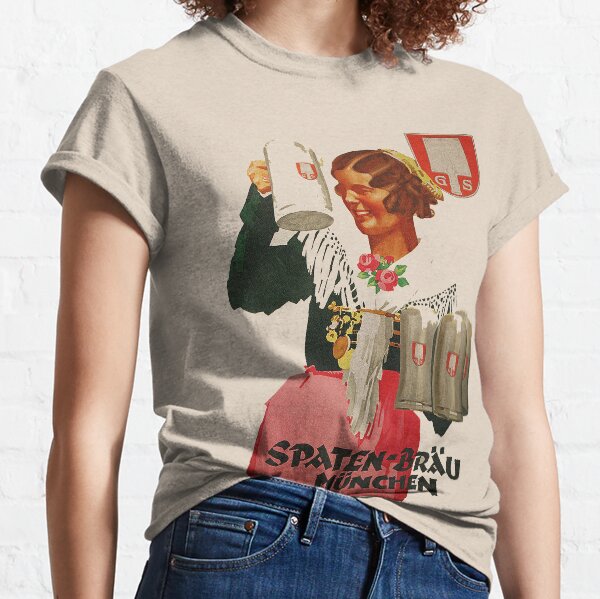 Vintage Oktoberfest..Bavarian waitress Classic T-Shirt