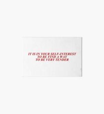 jenny holzer - very tender Art Board