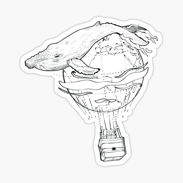 Balloon Whale Sticker
