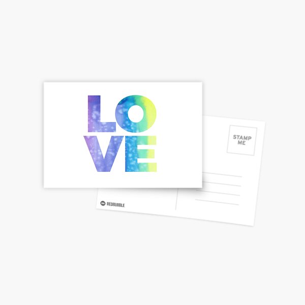 LOVE (Jewel Color Palette) Postcard