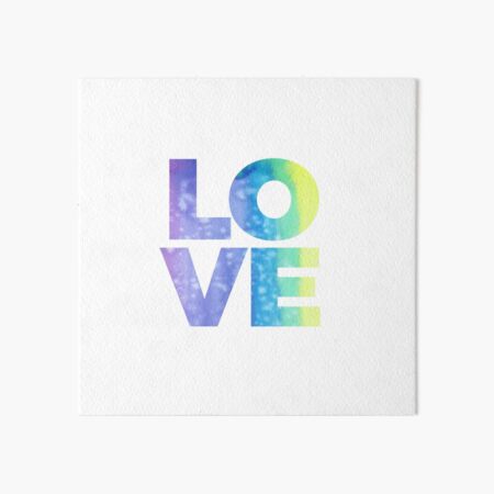 LOVE (Jewel Color Palette) Art Board Print