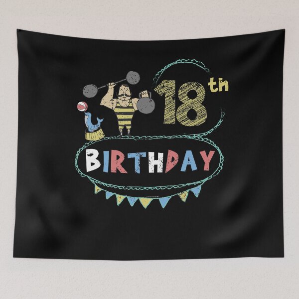 Item preview, Carnival Theme Strongman 18th Birthday designed and sold by shoppzee.