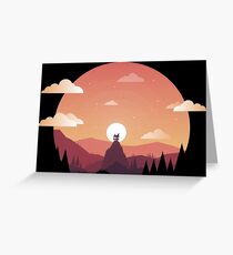 Sunset on the Hills Greeting Card