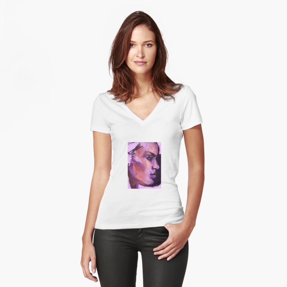 Item preview, Fitted V-Neck T-Shirt designed and sold by Anthropolog.