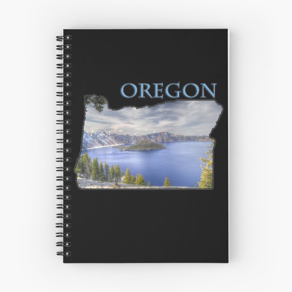 Item preview, Oregon State Outline (Crater Lake & Wizard Island) designed and sold by gorff.