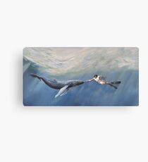 The Creation of Adam the Whale Canvas Print