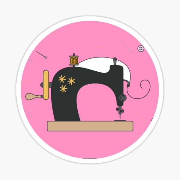 Sewing Machine Equipment Vintage Retro Sticker Sewing Machine Equipment Vintage Retro Sticker