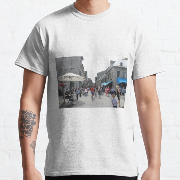 Montreal, People, street, city, crowd, walking, urban, old, architecture, road, building, travel, shopping, traffic, blur, walk, business, tourism, woman, london Classic T-Shirt