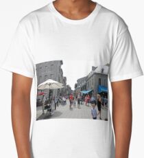 Montreal, People, street, city, crowd, walking, urban, old, architecture, road, building, travel, shopping, traffic, blur, walk, business, tourism, woman, london Long T-Shirt