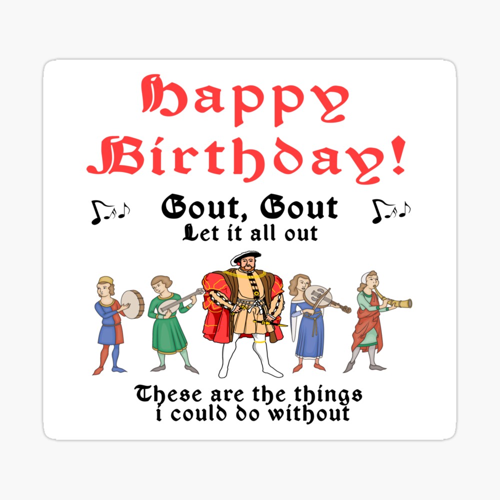 Carte De Vœux Carte D Anniversaire De Henry Viii Gout Par Markstones Redbubble