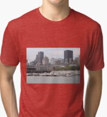Old Port of Montreal #OldPort #Montreal #Old #Port #city #skyline #water #buildings #architecture #urban #building #harbor #cityscape #sky #downtown #skyscraper #business #river #view #panorama #boat Tri-blend T-Shirt