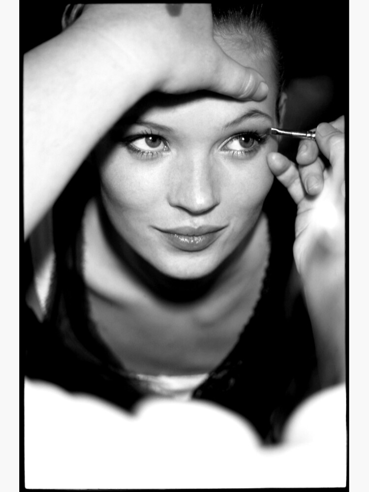 "Kate Moss Fashion Photography black and white makeup" Art Print