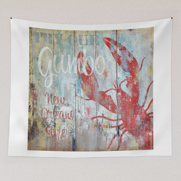 Item preview, New Orleans Gumbo Restaurant Sign designed and sold by Sasha Art Gallery.