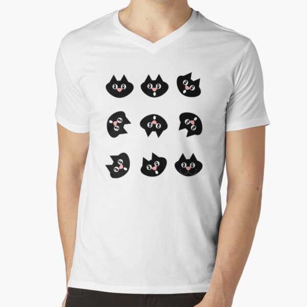 Tumbling Kitty V-Neck T-Shirt