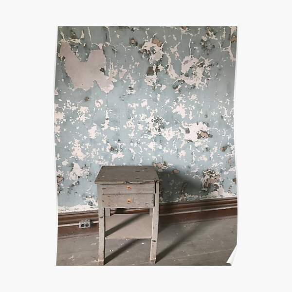 Abandoned House With Desk Poster