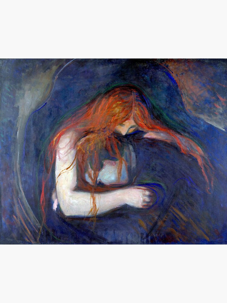 'Vampire' by Edvard Munch (Reproduction) by RozAbellera