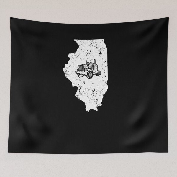 Artikelvorschau, Illinois-Longhaul-Fernlastfahrer-T-Shirts 18 Wheeler-LKW-Hemd entworfen und verkauft von shoppzee.