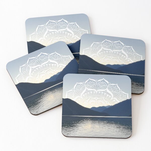 Item preview, Mandala Over the Lake at Sunset designed and sold by Julie Erin Designs.