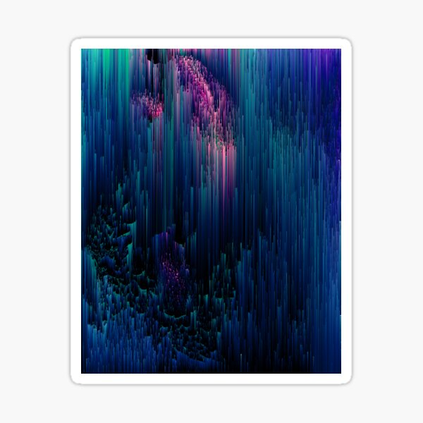 Item preview, Glitchy Night - Abstract Pixel Art designed and sold by Jennifer Walsh Design.