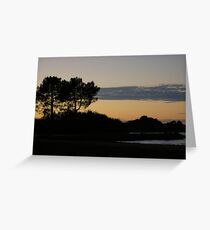 Coucher de soleil, Lac de Biscarosse Greeting Card