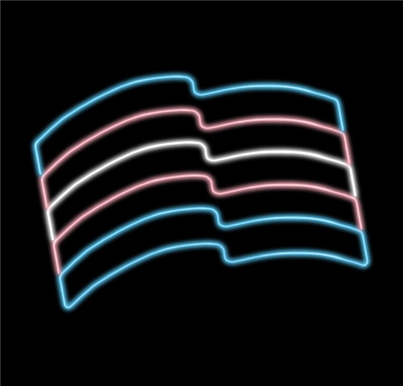 “trans neon pride flag” by lemniscate-shop | Redbubble