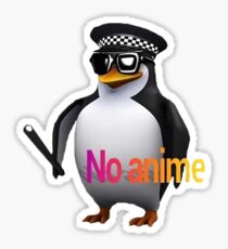 No Anime Penguin Sticker