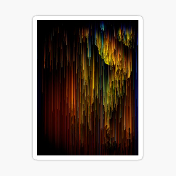 Item preview, Rainbow Rain Glitches - Pixel Art designed and sold by Jennifer Walsh Design.