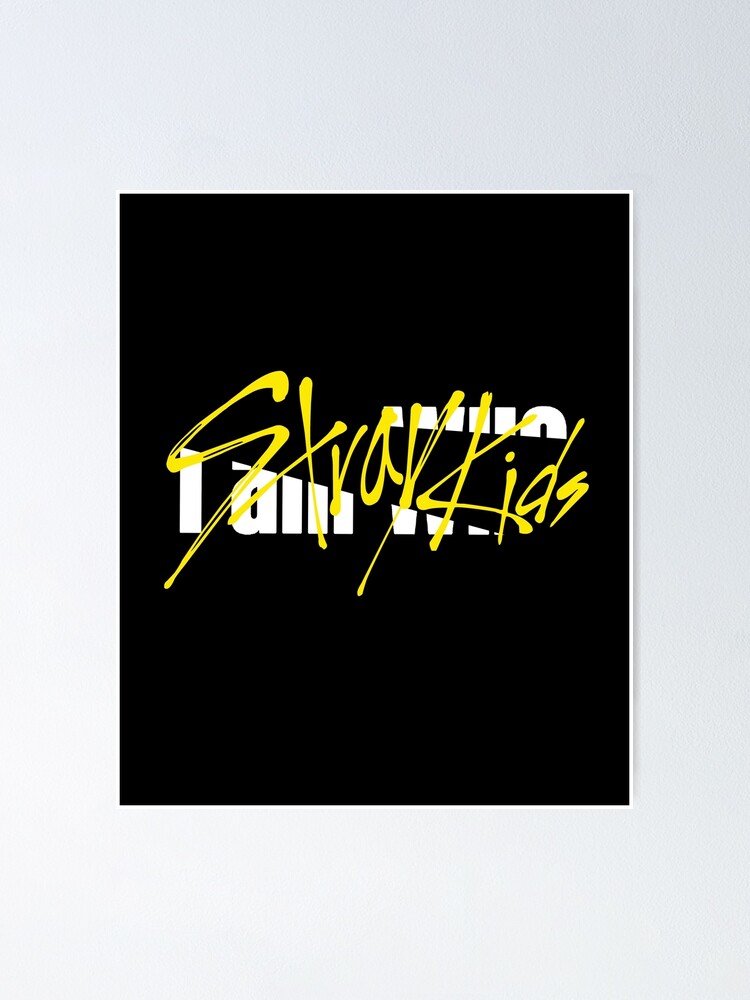 kpop stray kids official logo i am who poster by lysavn redbubble redbubble